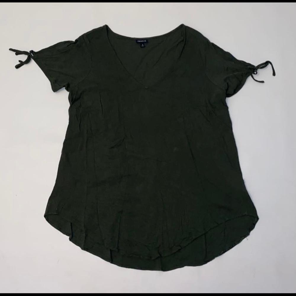Plus size Army Green Top